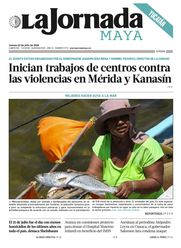 Portada de La Jornada Maya Yucatán del jueves, 23 de julio de 2026