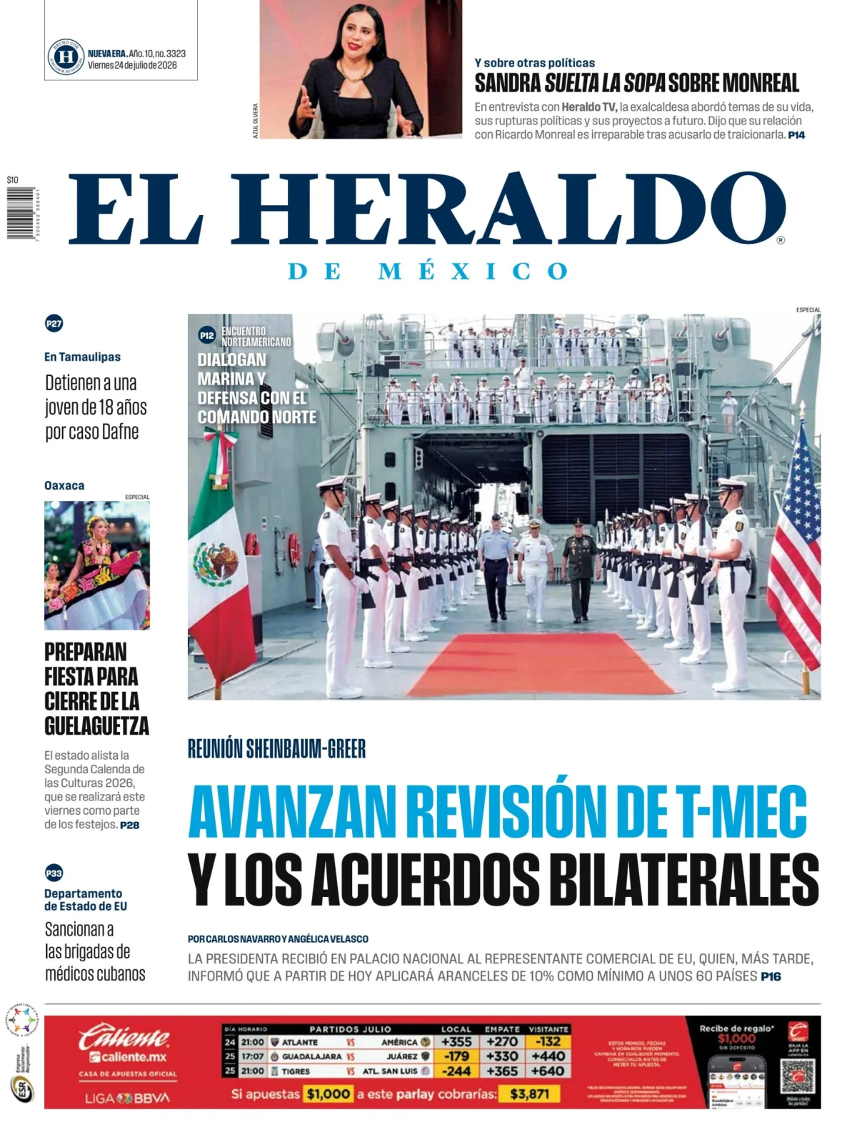 Portada de El Heraldo de Mexico