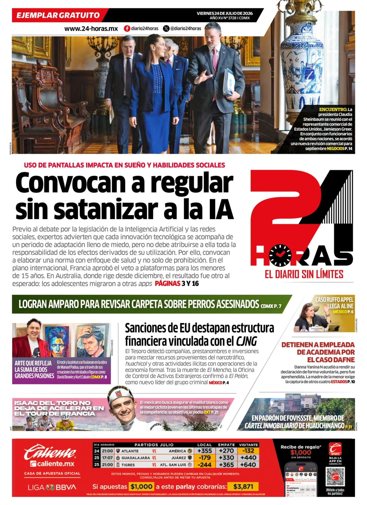 Portada de 24 Horas