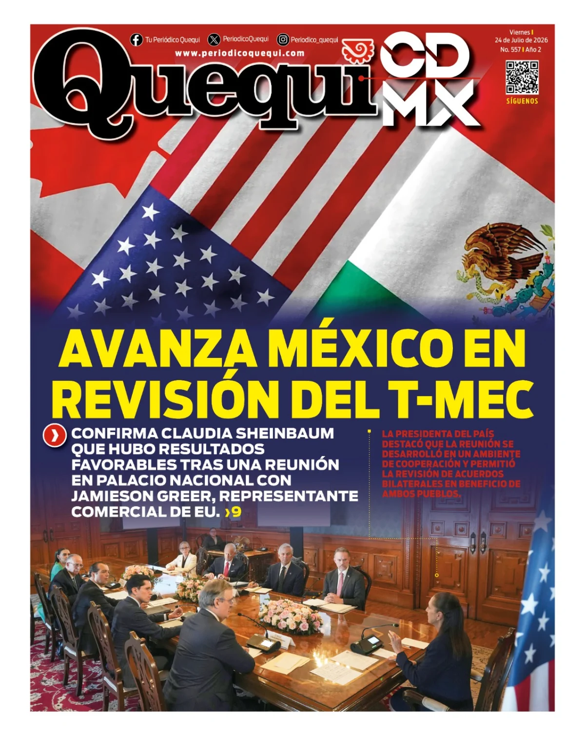 Portada de Quequi CDMX del viernes, 24 de julio de 2026