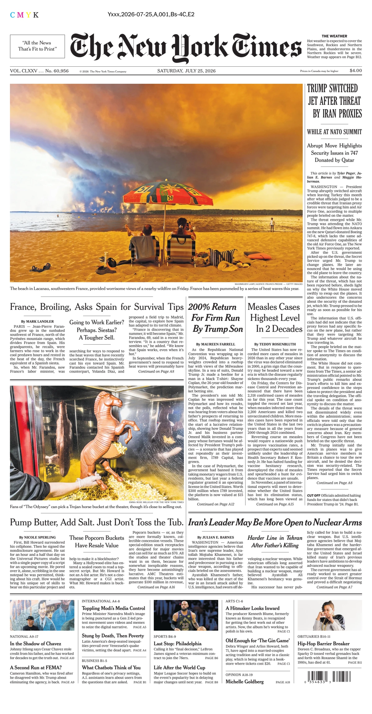 Portada de The New York Times (national)