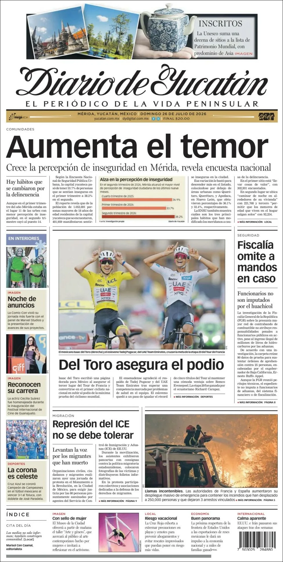 Portada de Diario de Yucatán