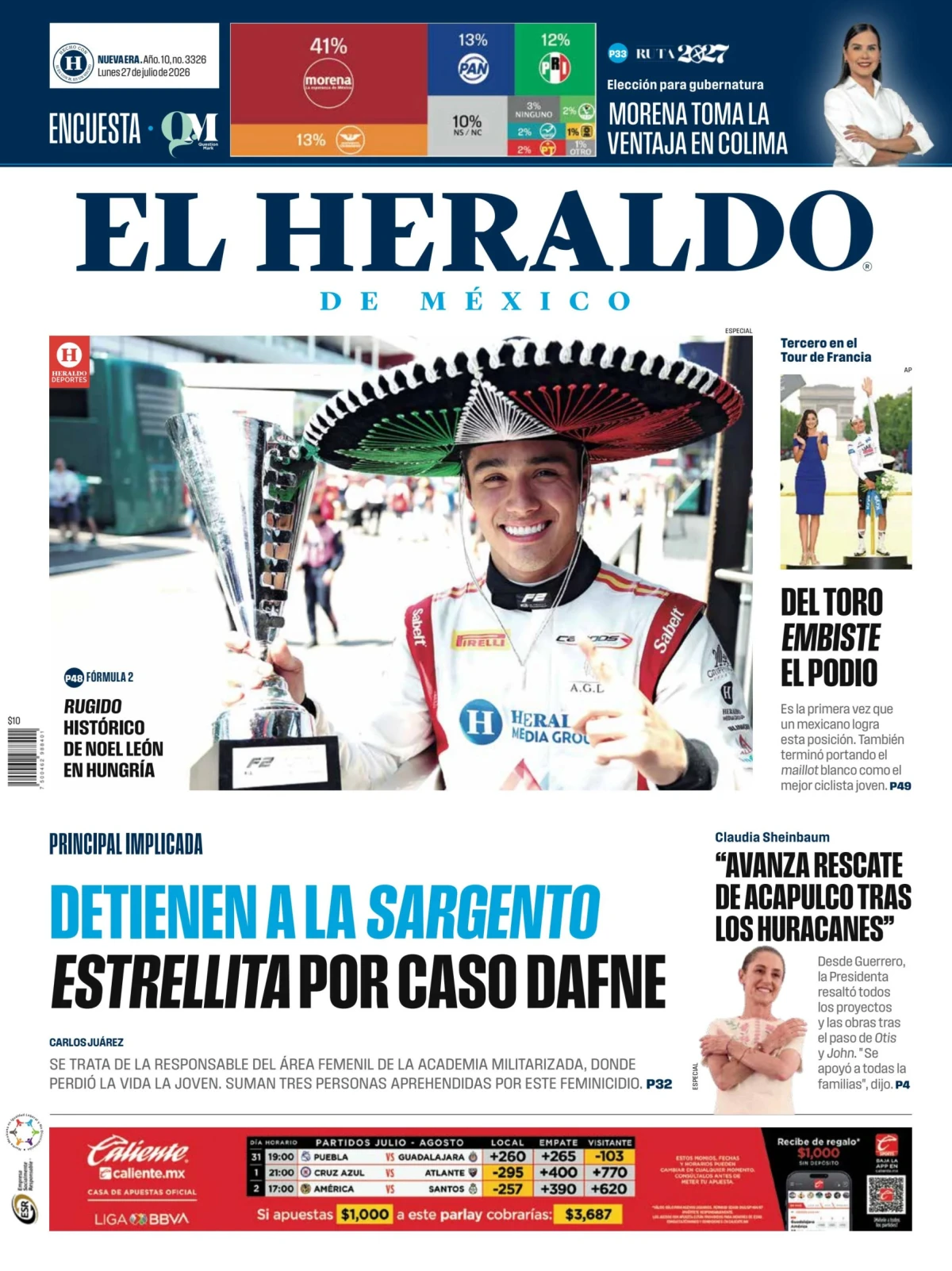 Portada de El Heraldo de Mexico