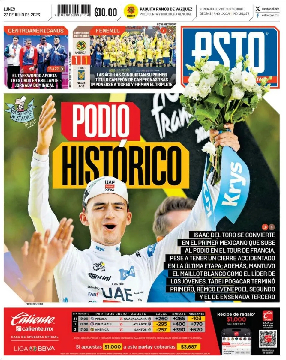 Portada de Esto del lunes, 27 de julio de 2026