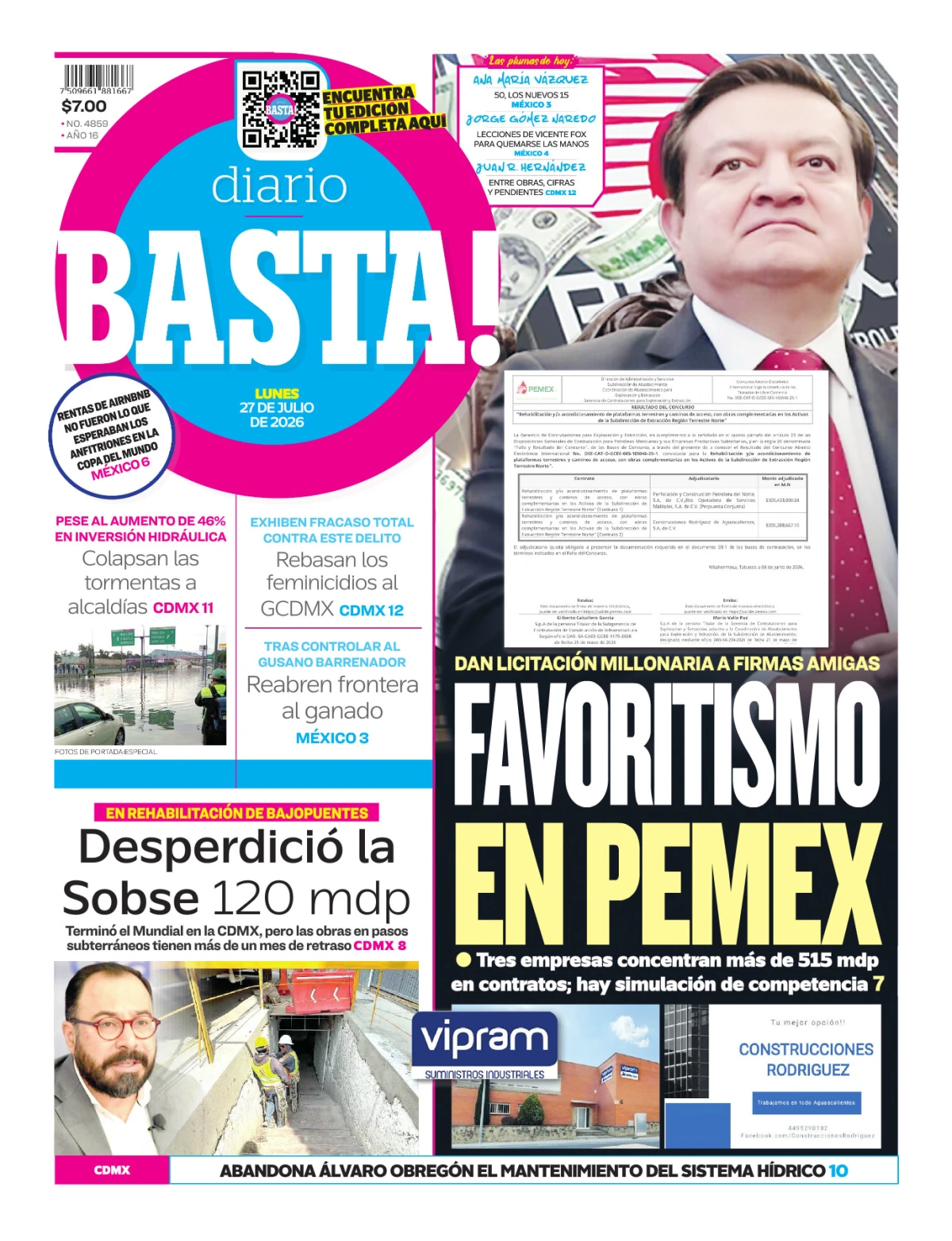 Portada de Basta! (portada)