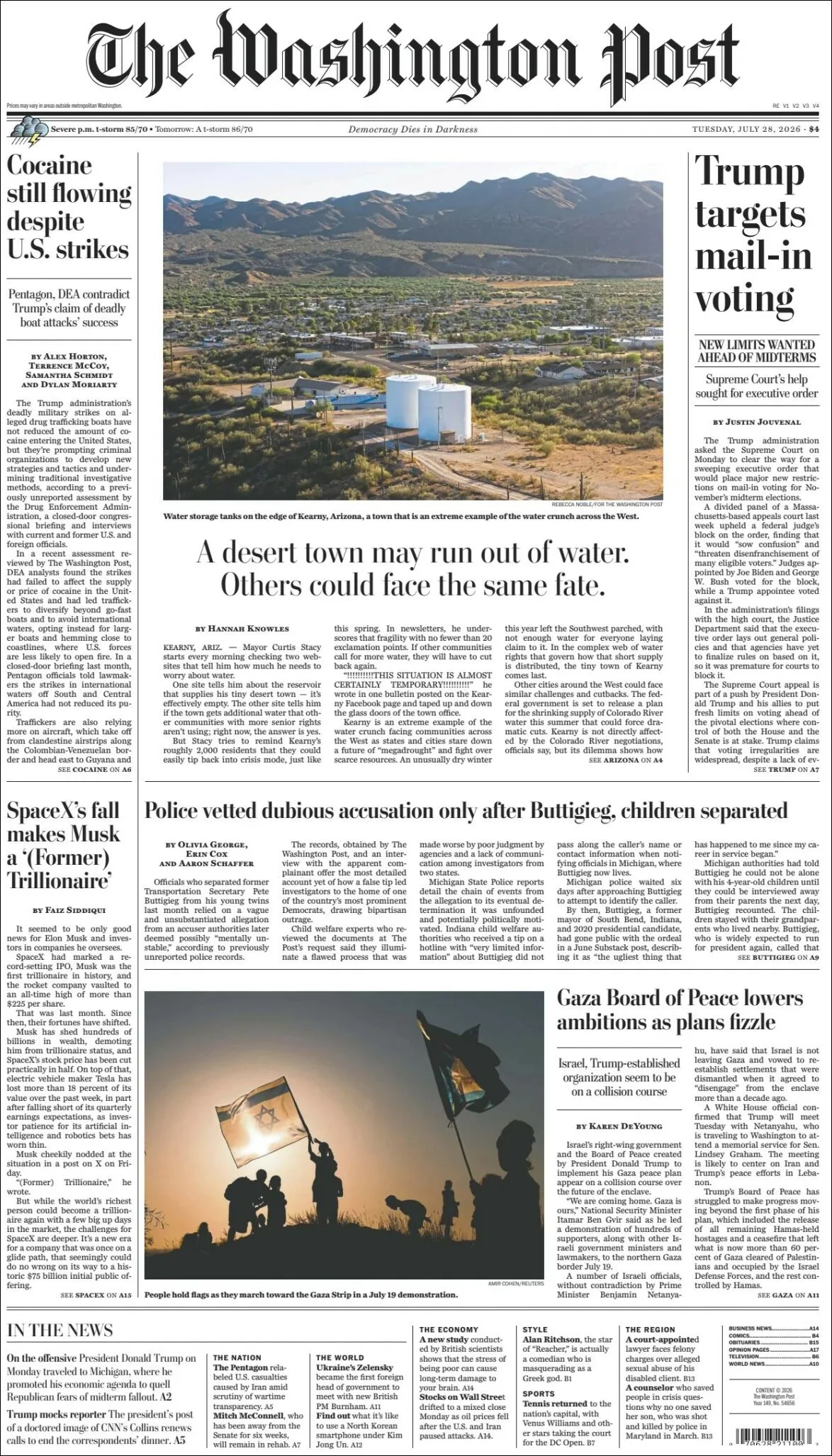 Portada de The Washington Post