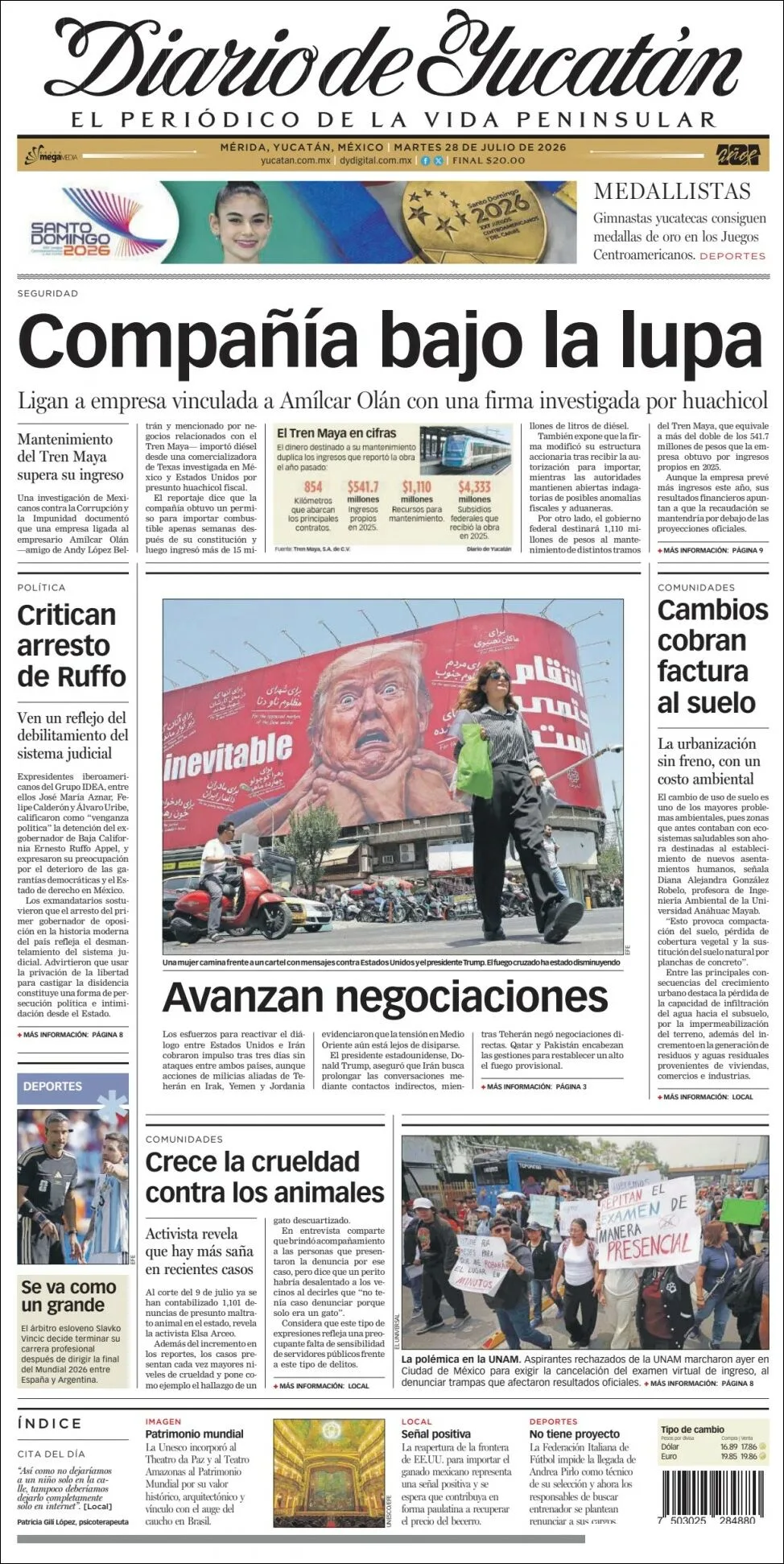 Portada de Diario de Yucatán