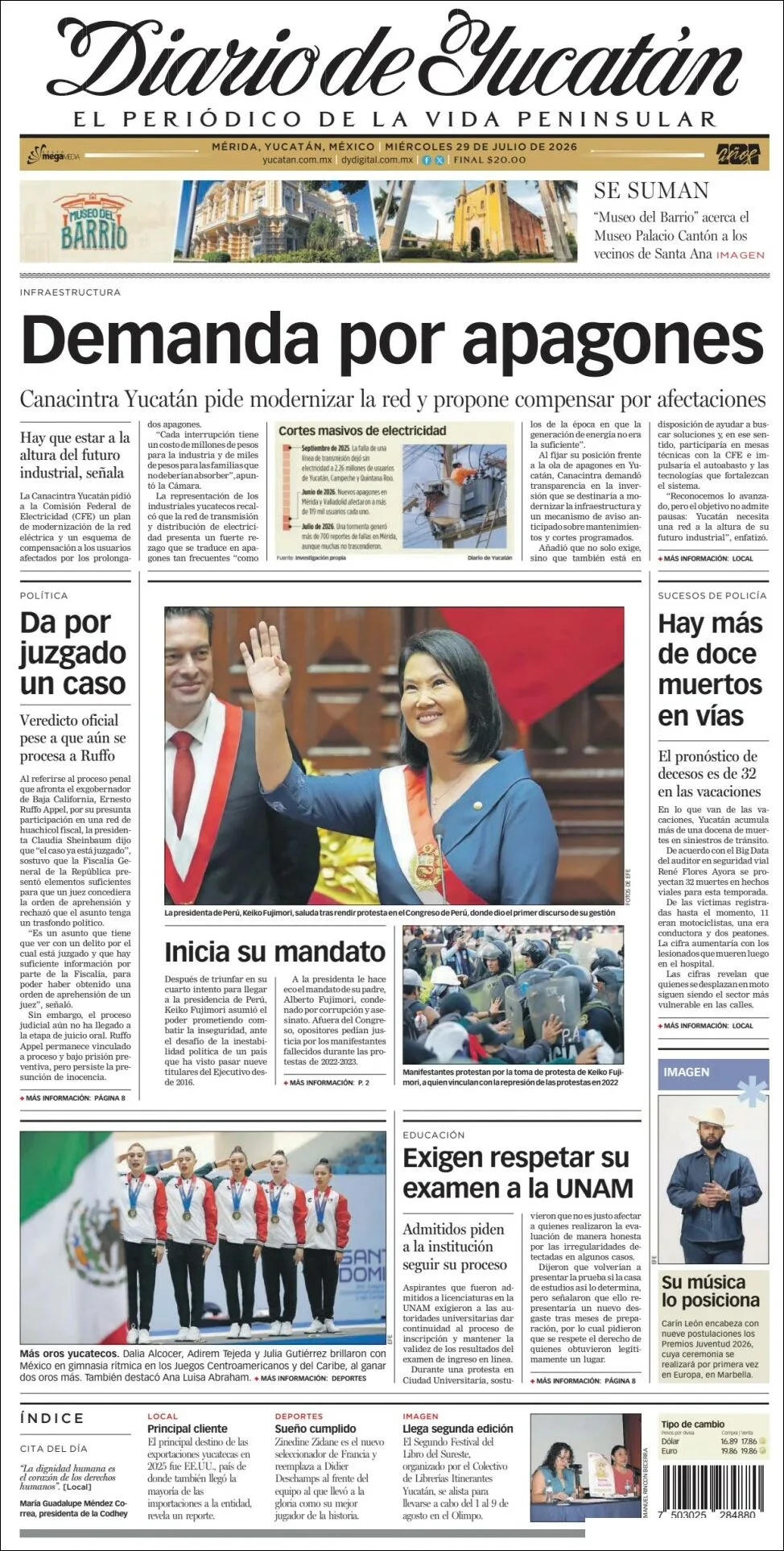 Portada de Diario de Yucatán