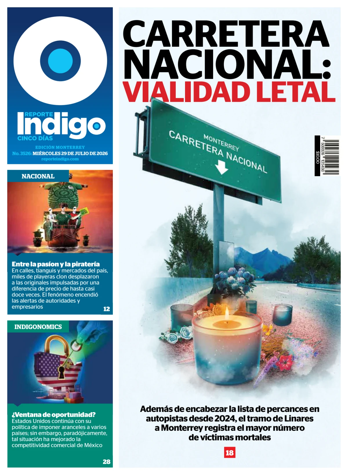 Portada de Reporte Indigo Monterrey del miércoles, 29 de julio de 2026