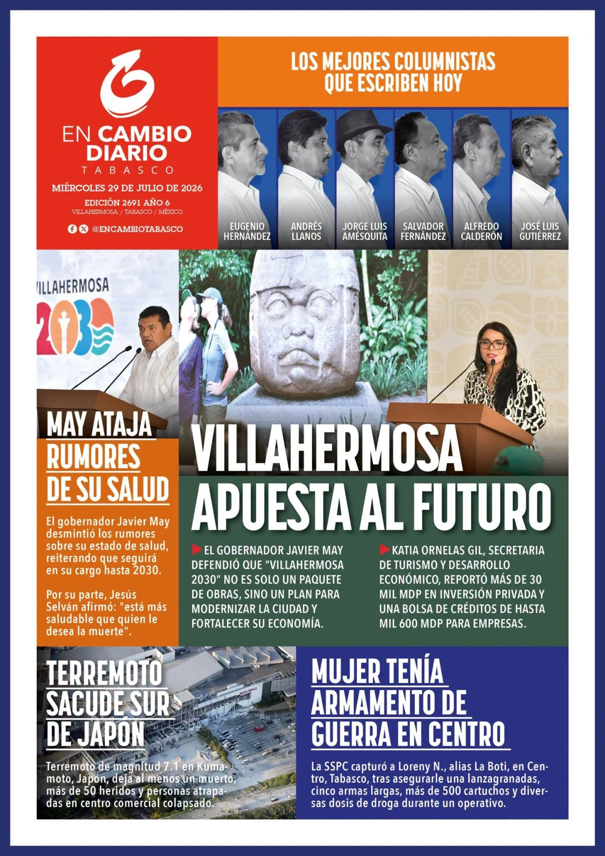 Portada de En Cambio - Tabasco (contraportada)