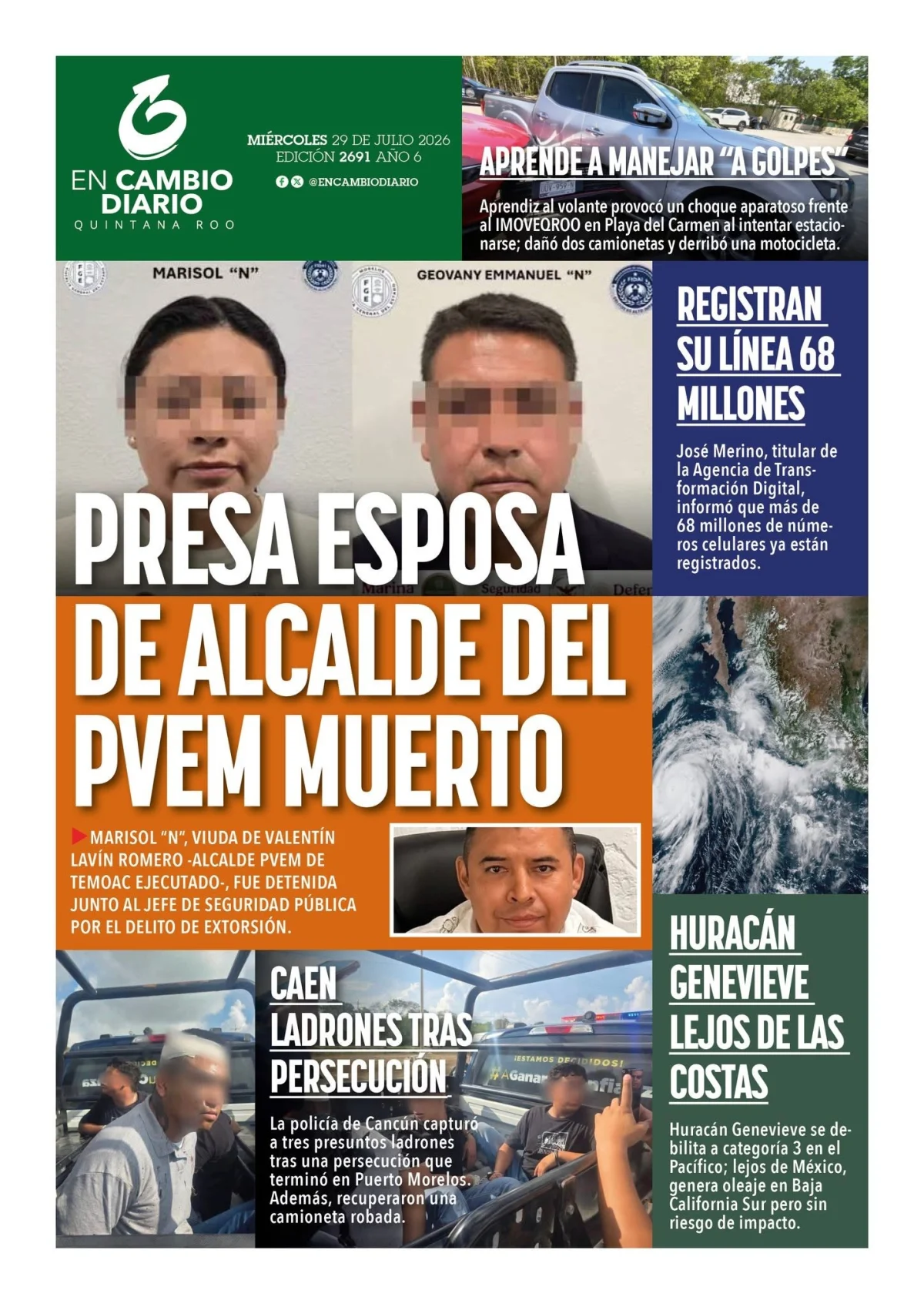 Portada de En Cambio - Quintana Roo (contraportada)