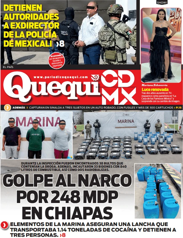 Portada de Quequi CDMX (contraportada) del miércoles, 29 de julio de 2026