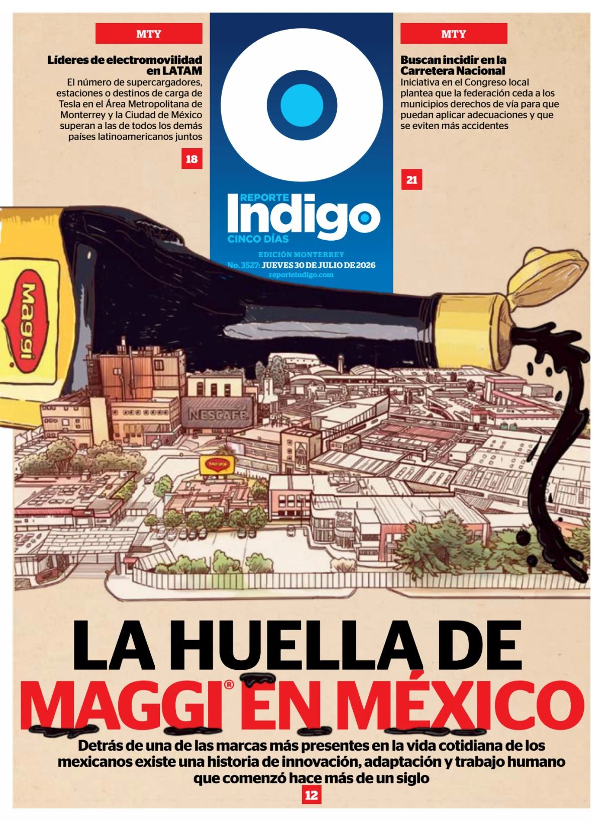 Portada de Reporte Indigo Monterrey del jueves, 30 de julio de 2026