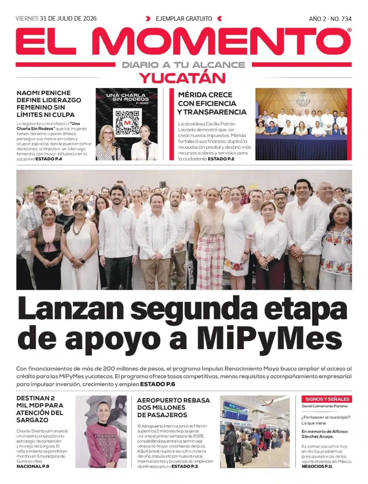 Portada de El Momento Yucatan