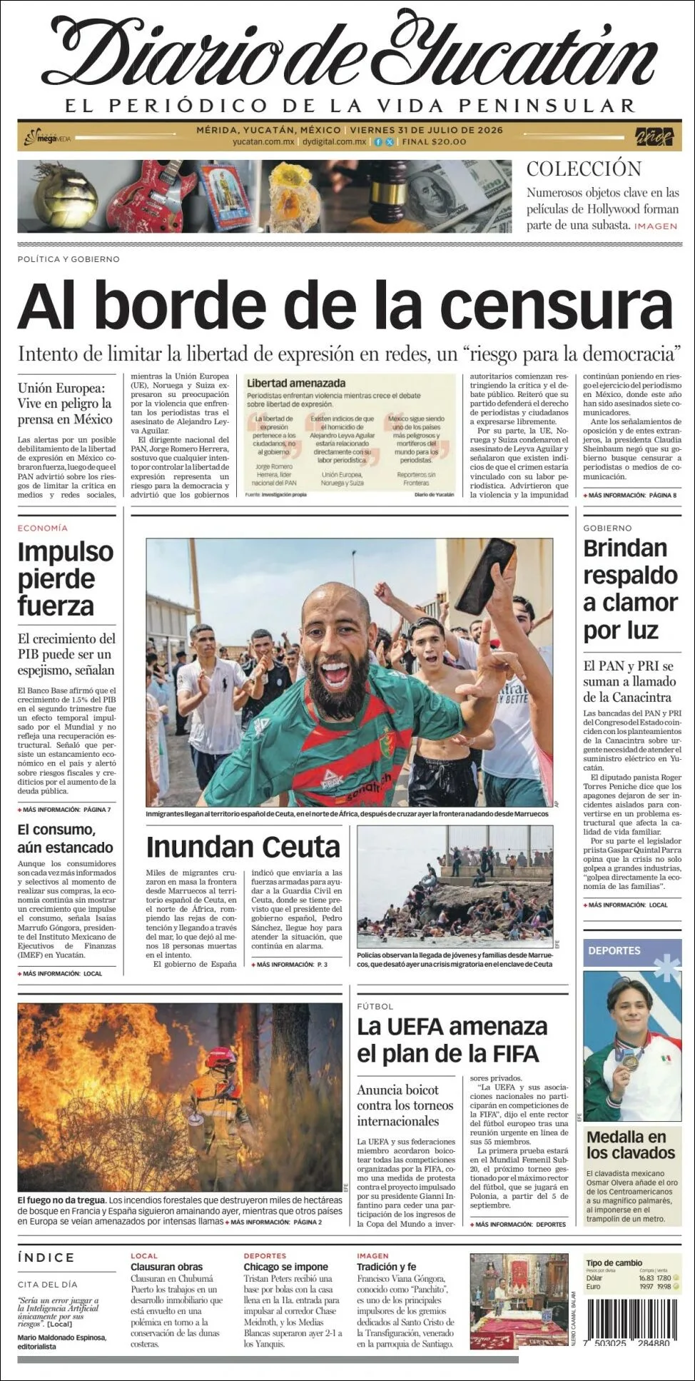 Portada de Diario de Yucatán
