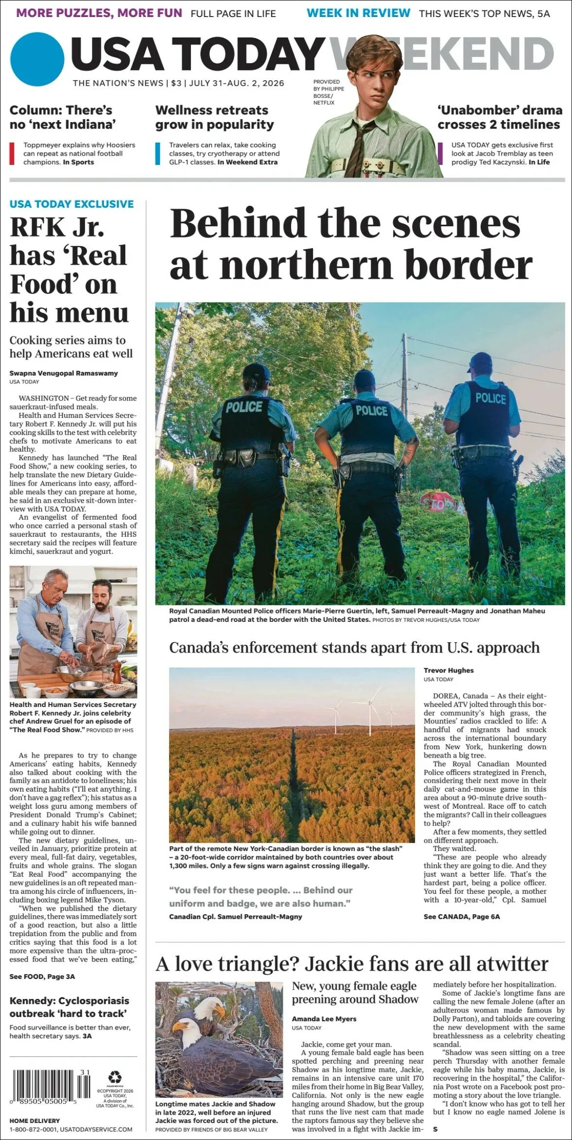 Portada de Usa Today