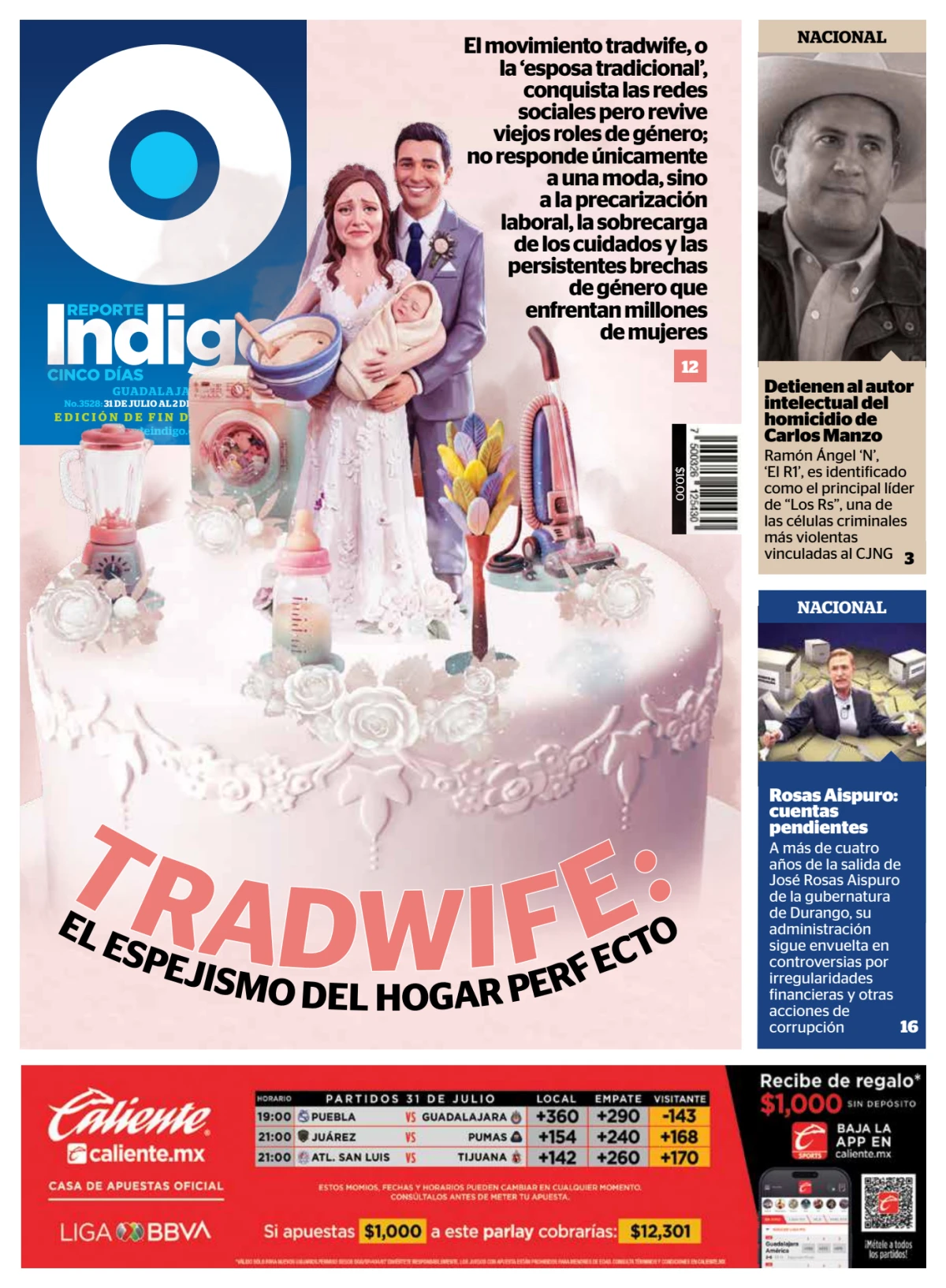 Portada de Reporte Indigo Guadalajara del viernes, 31 de julio de 2026