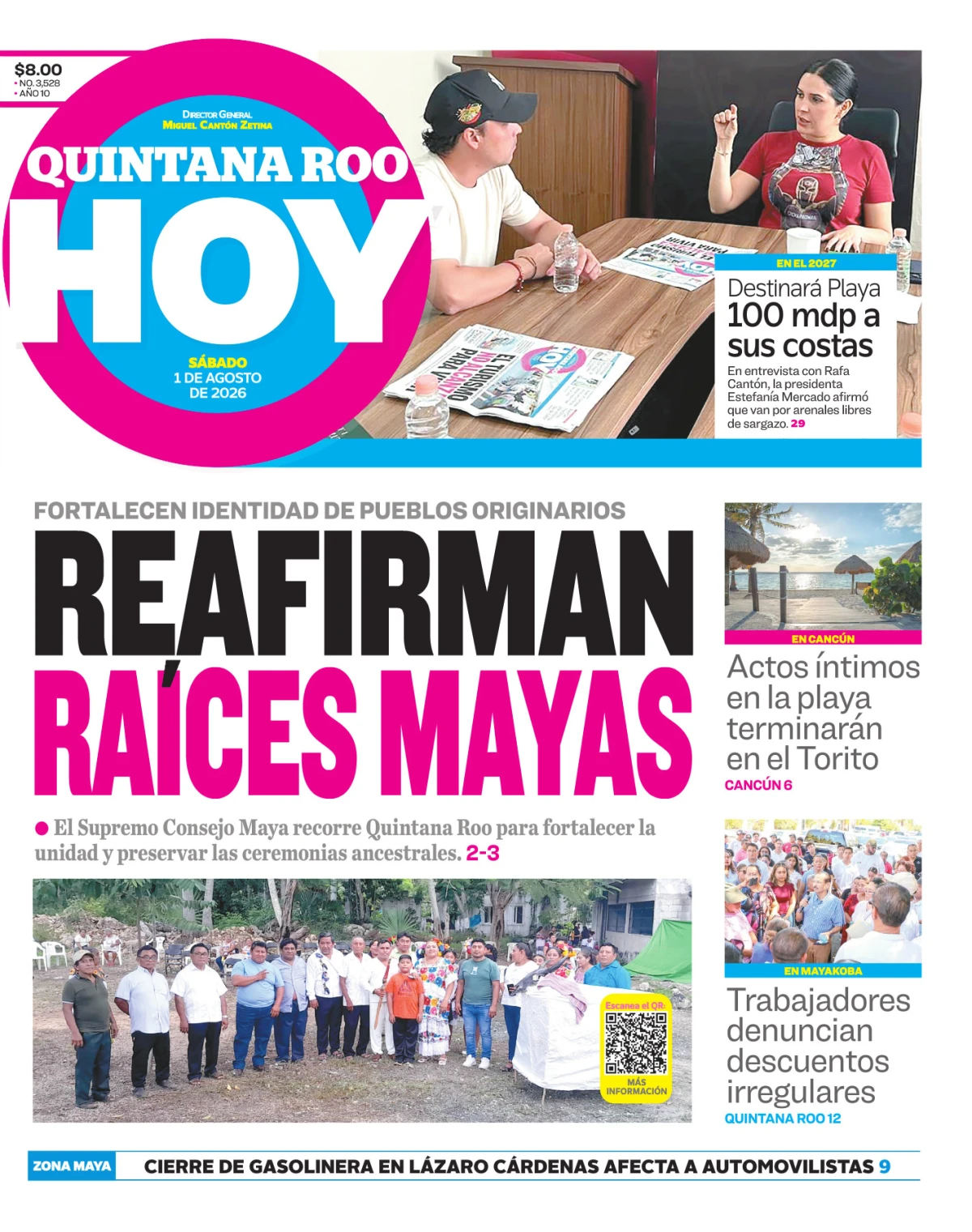Portada de Quintana Roo Hoy (portada)