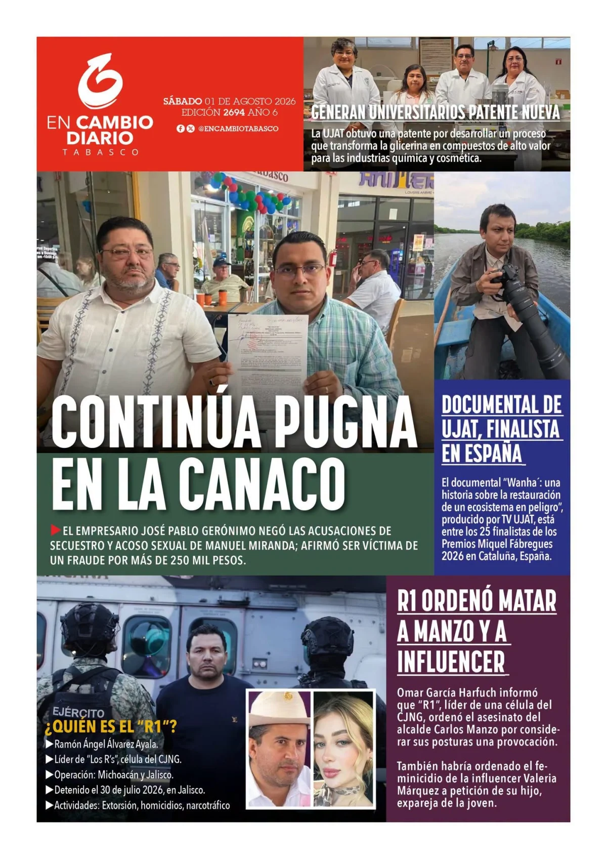 Portada de En Cambio - Tabasco (contraportada)