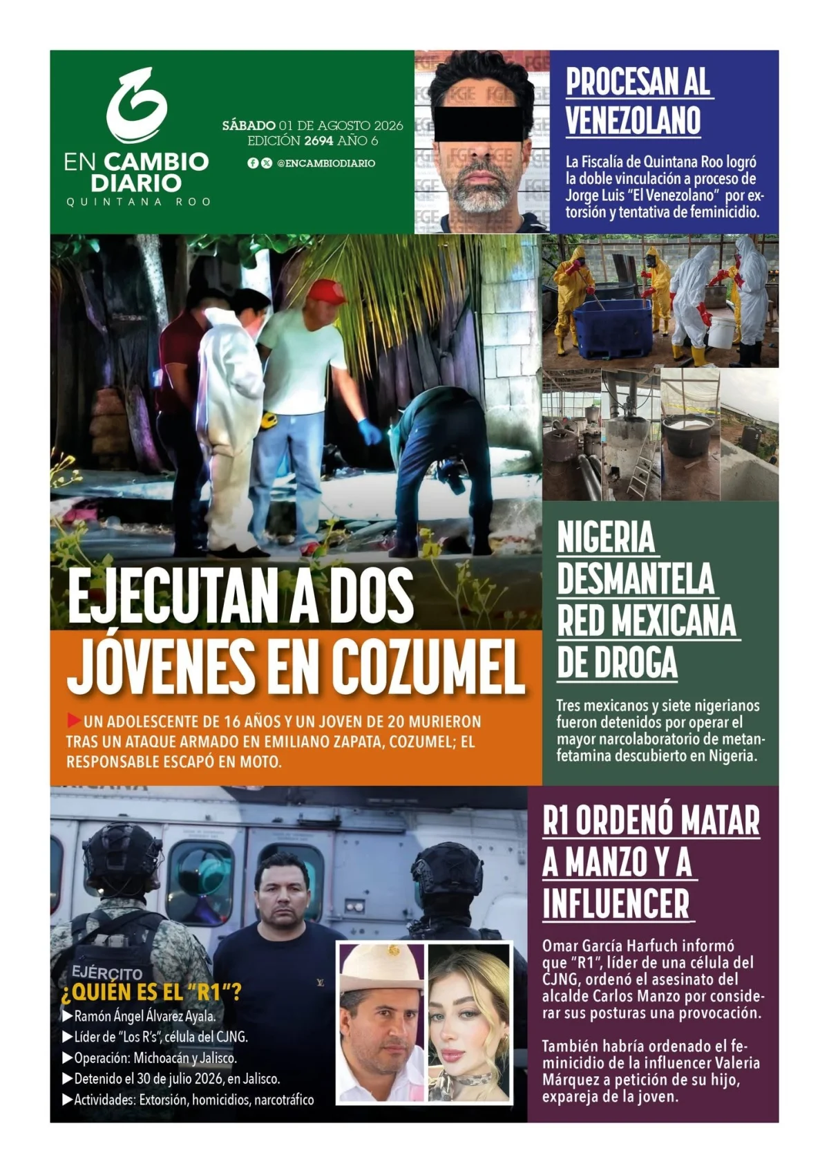 Portada de En Cambio - Quintana Roo (contraportada)