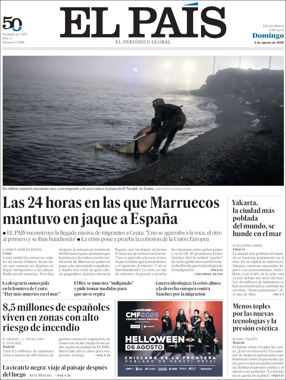 Portada de El Pais