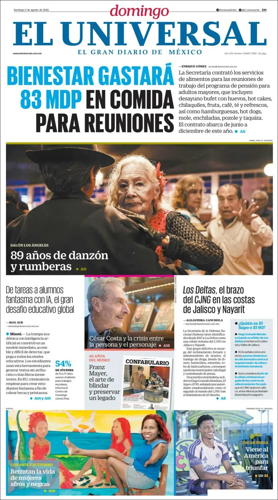 Portada de El Universal