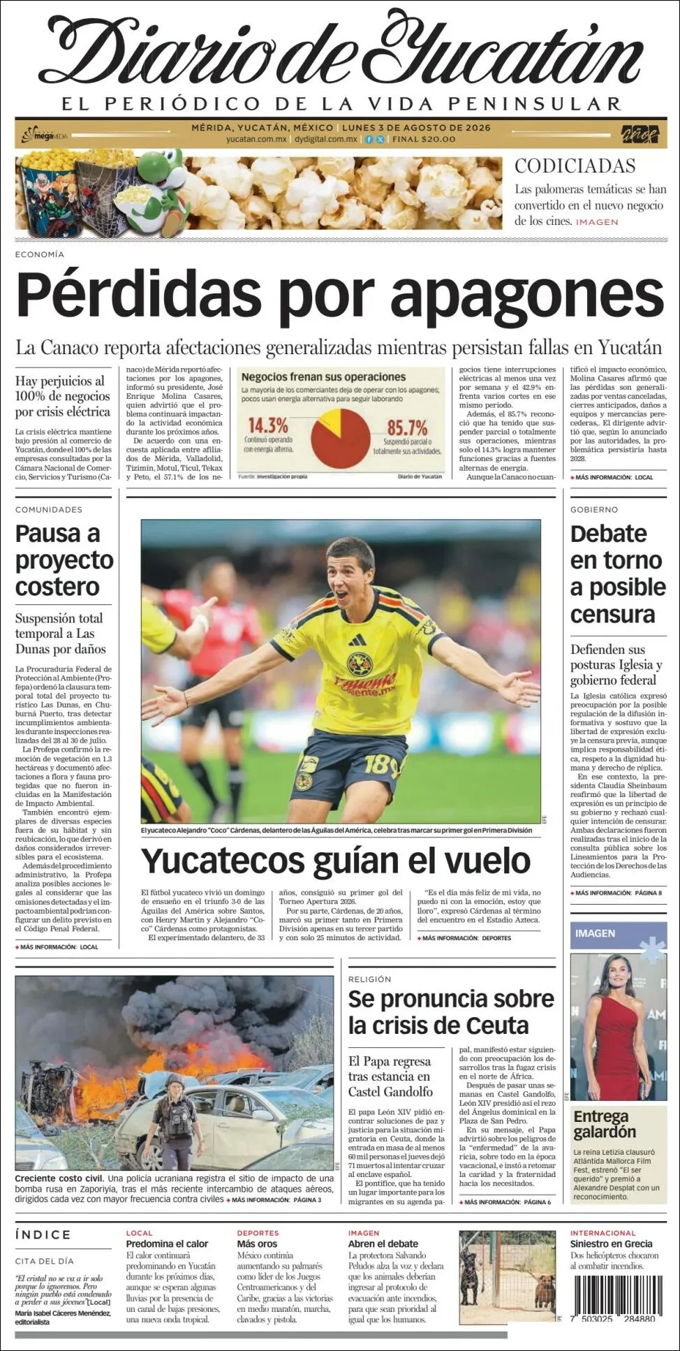 Portada de Diario de Yucatán