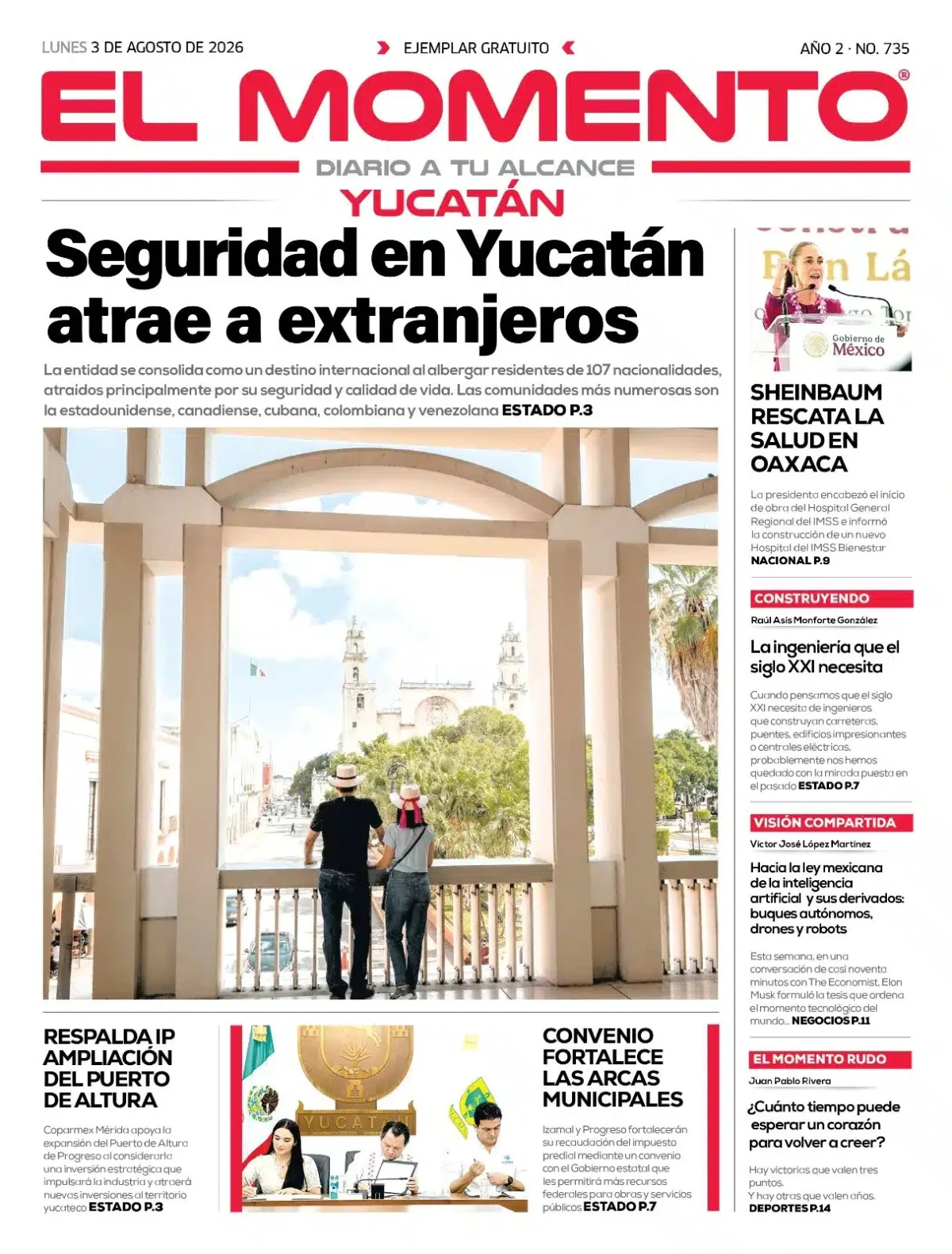 Portada de El Momento Yucatan