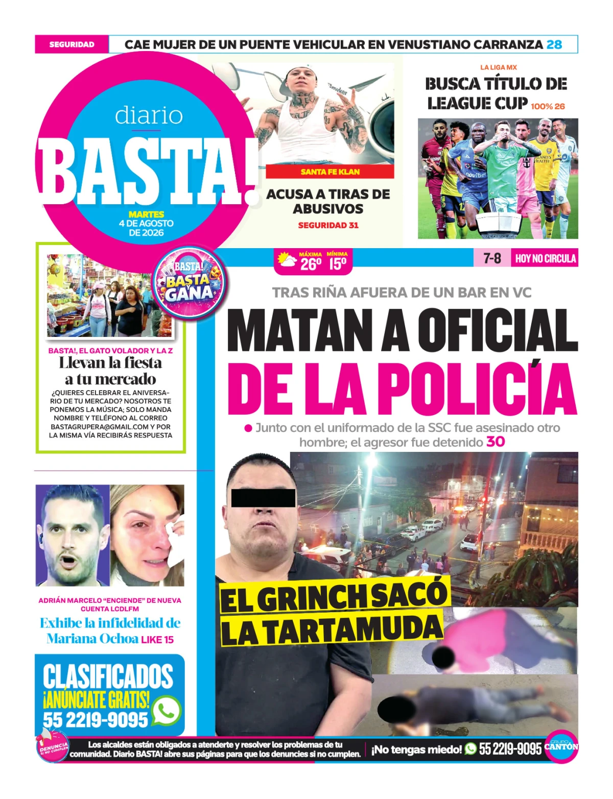 Portada de Basta! (contraportada)