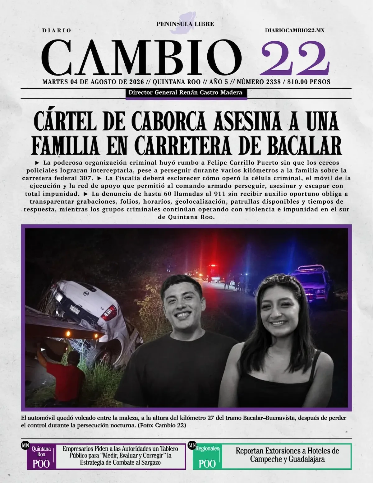Portada de Diario Cambio 22 (portada)