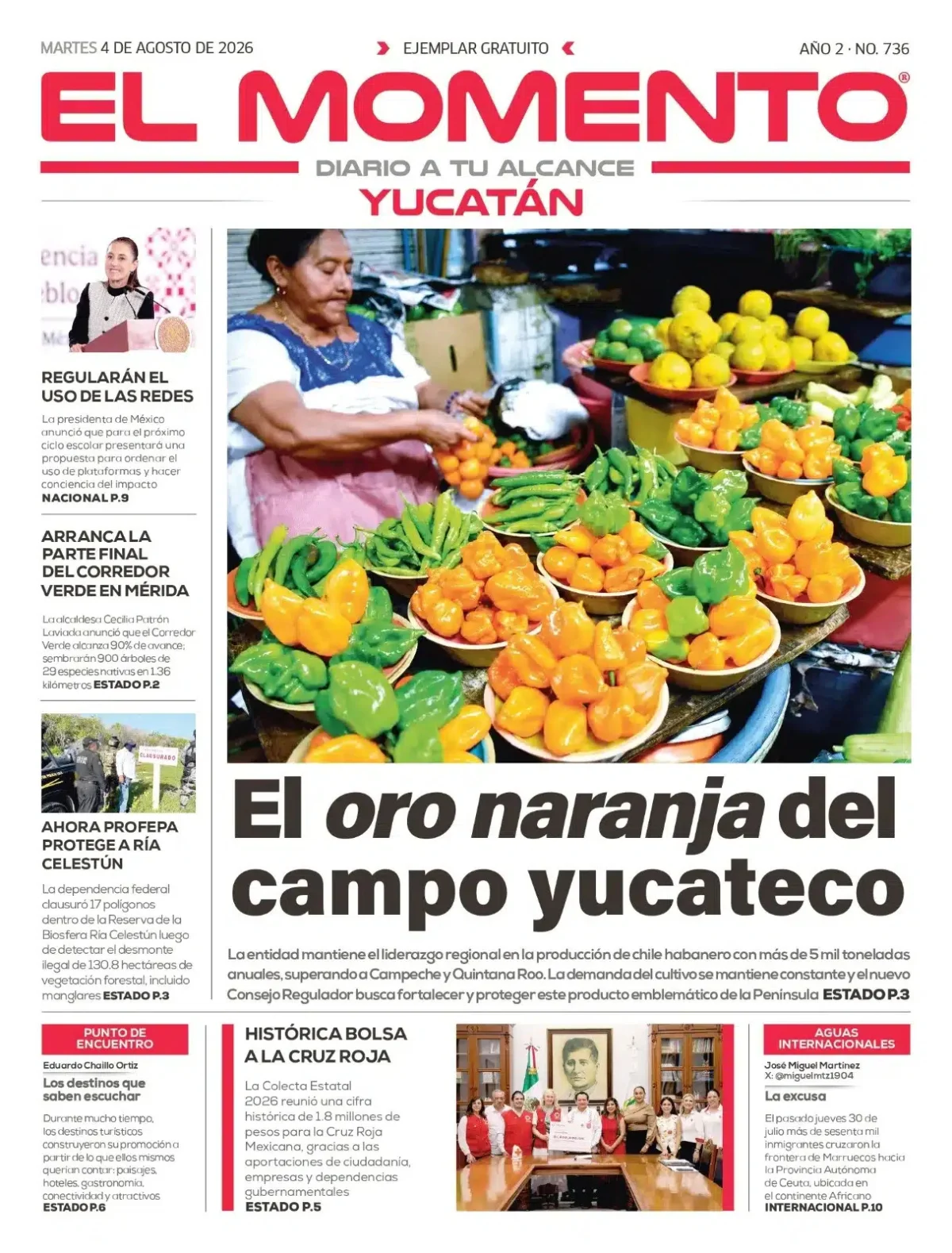 Portada de El Momento Yucatan
