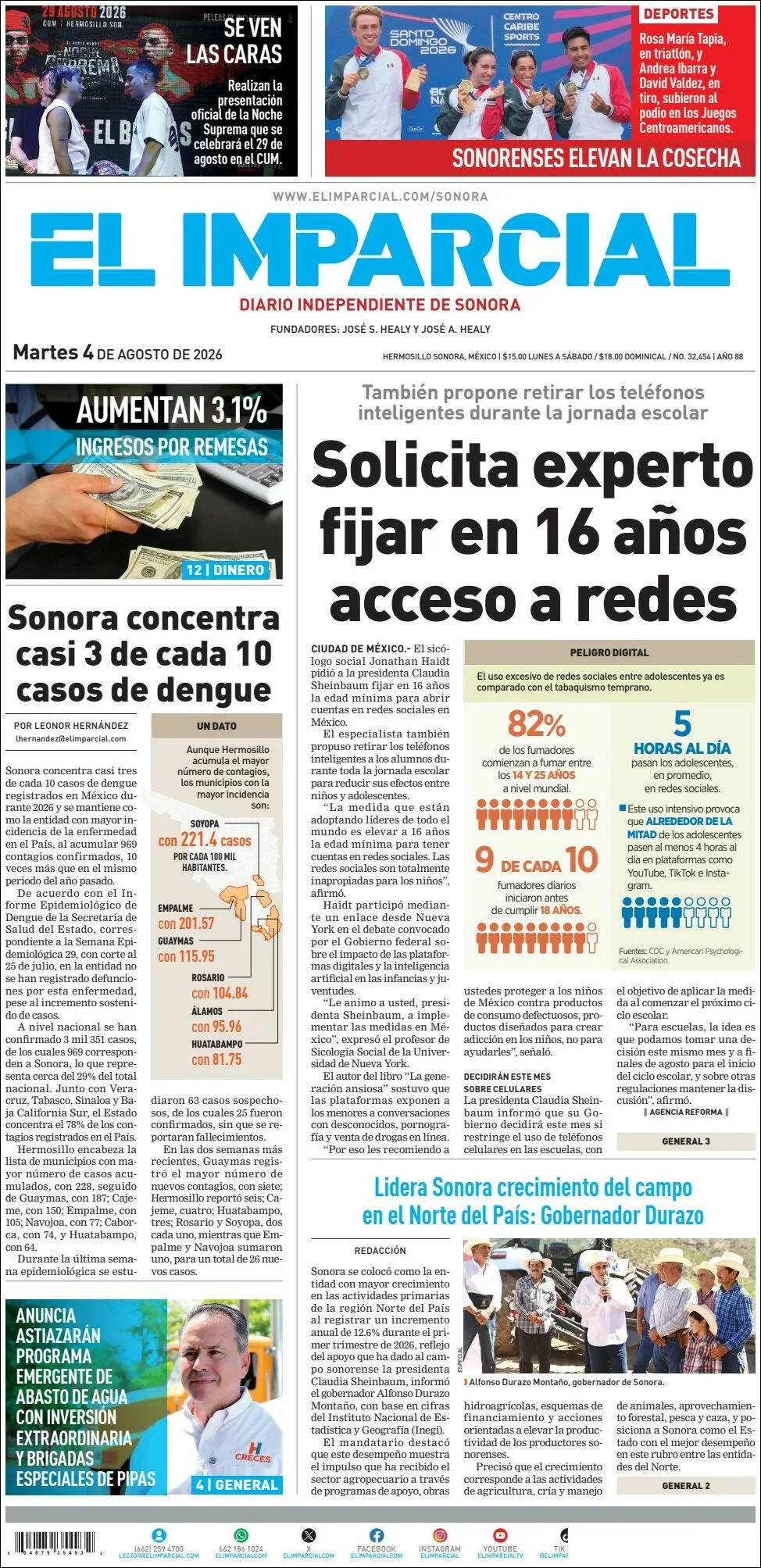 Portada de El Imparcial
