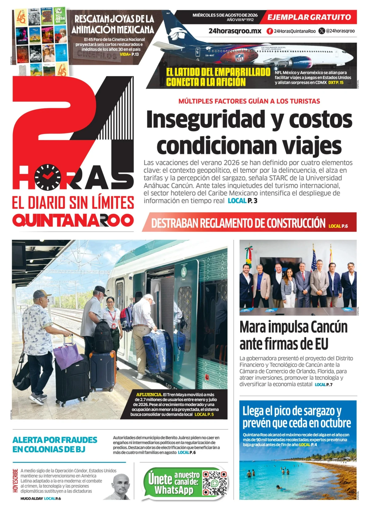 Portada de 24 Horas Quintana Roo