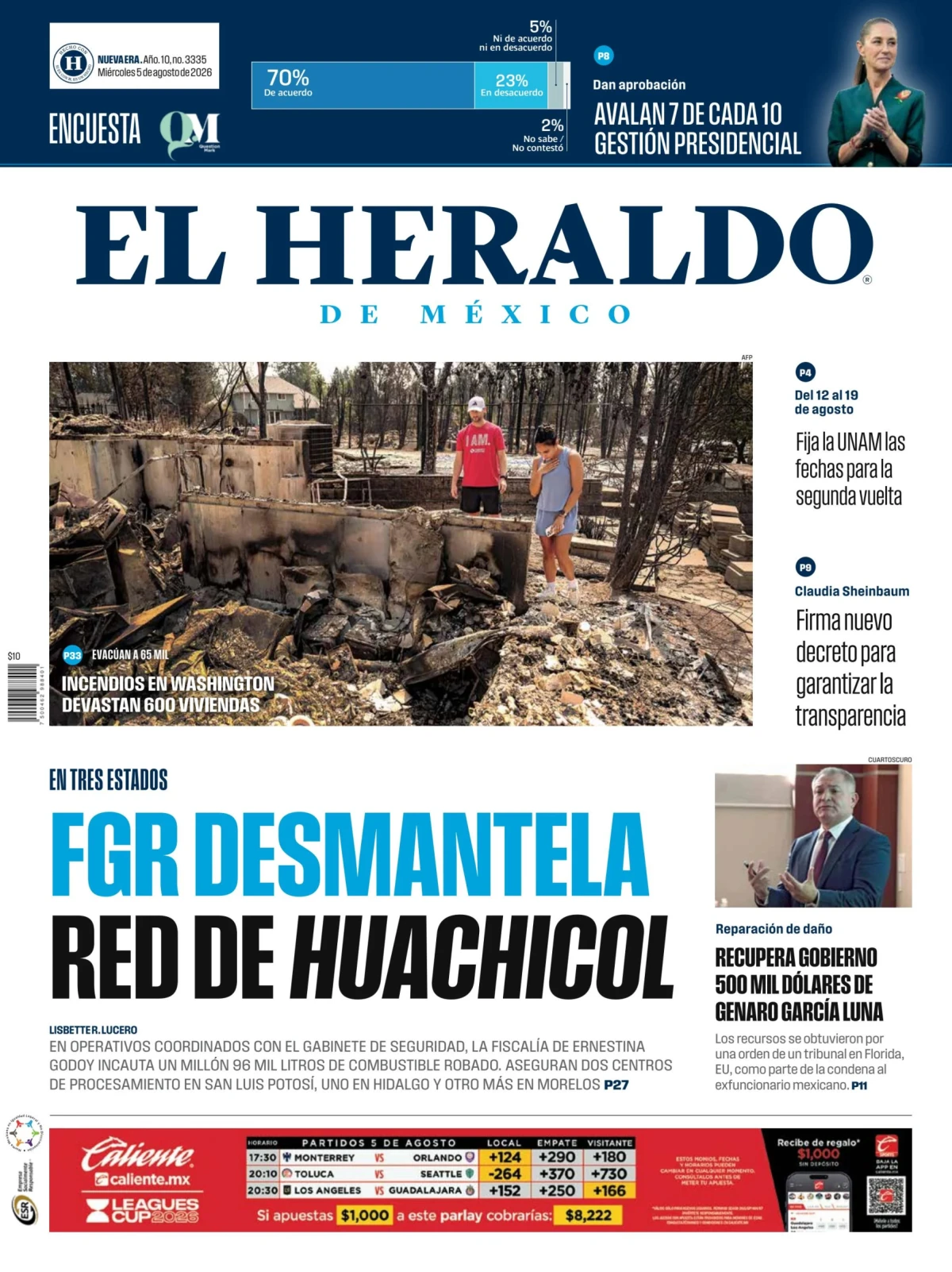 Portada de El Heraldo de Mexico