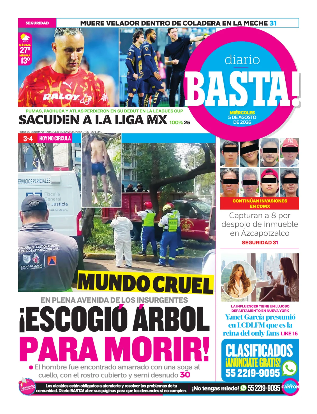 Portada de Basta! (contraportada)