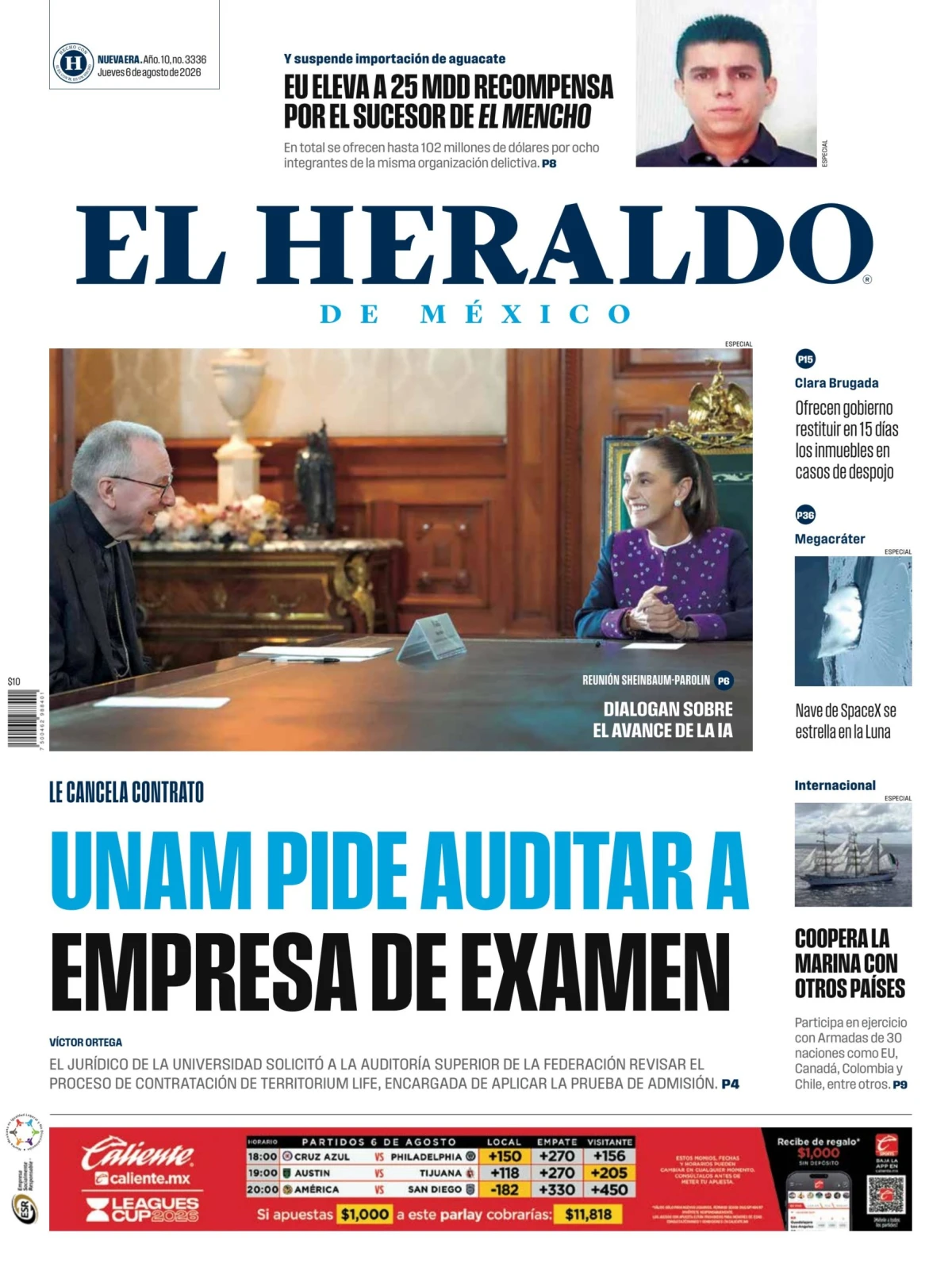 Portada de El Heraldo de Mexico