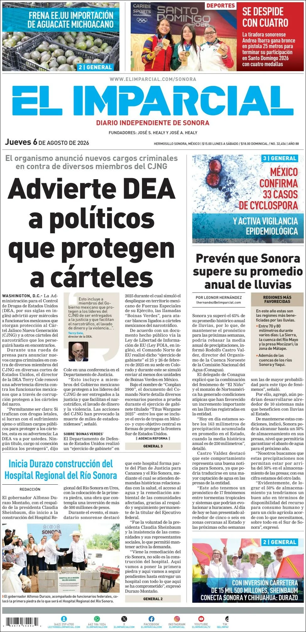 Portada de El Imparcial