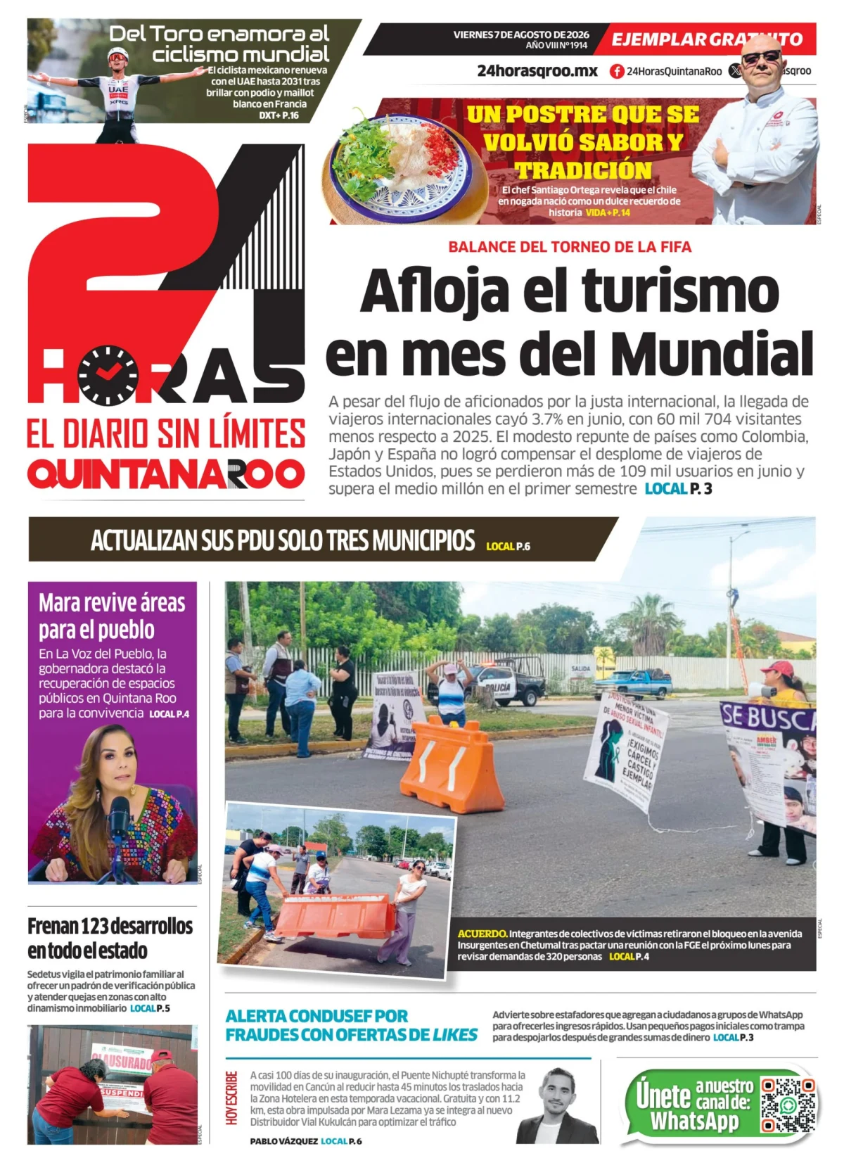 Portada de 24 Horas Quintana Roo