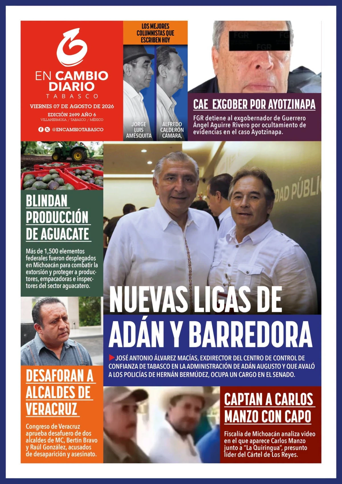 Portada de En Cambio - Tabasco (contraportada)