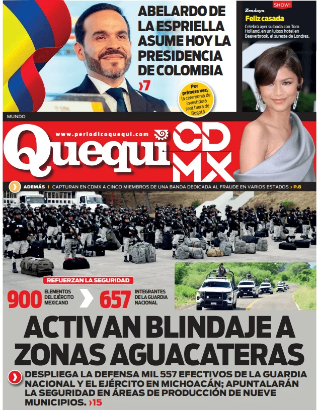 Portada de Quequi CDMX (contraportada) del viernes, 7 de agosto de 2026