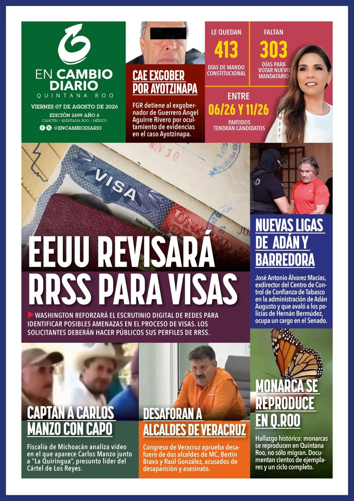 Portada de En Cambio - Quintana Roo (contraportada)