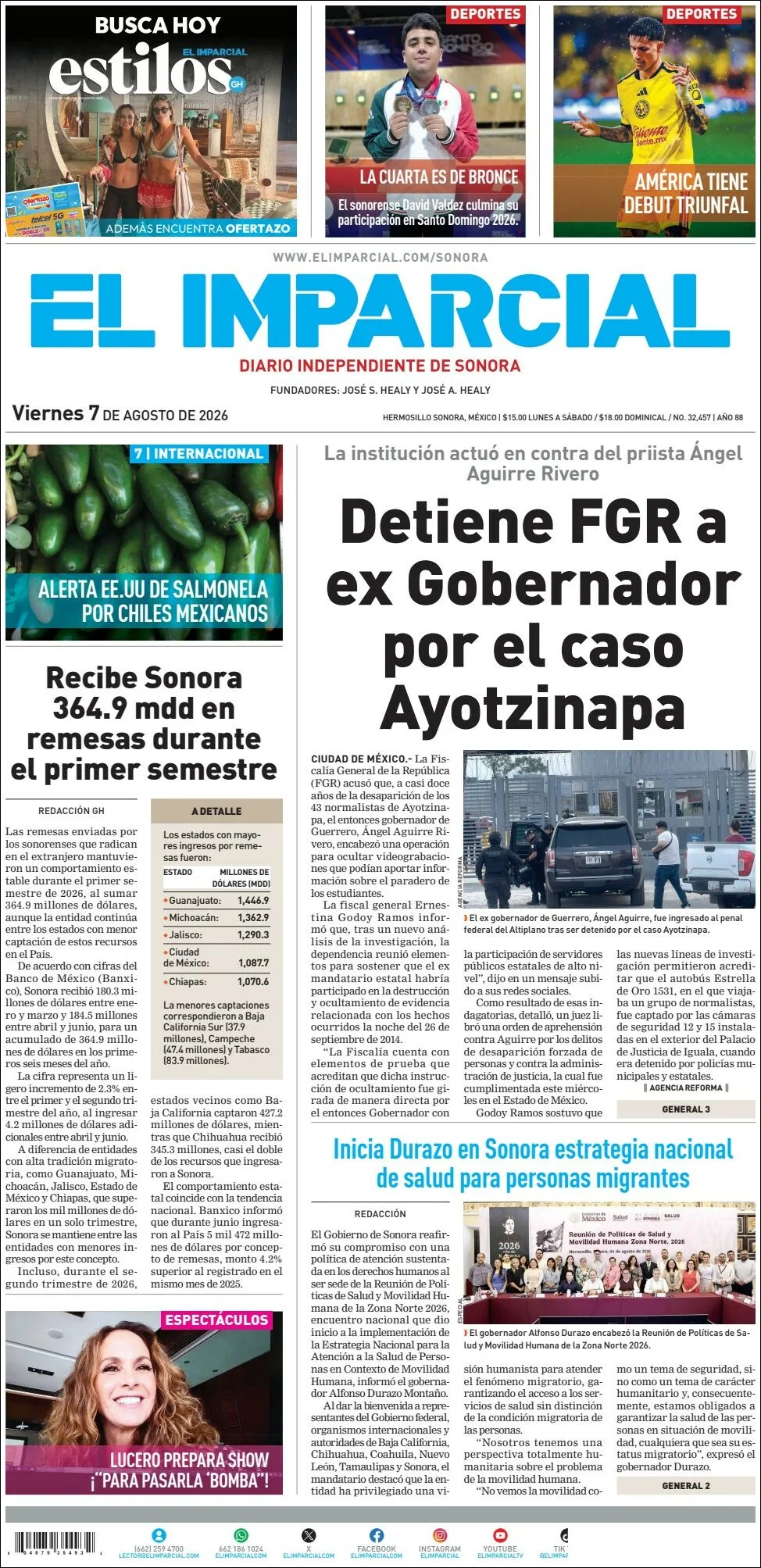 Portada de El Imparcial