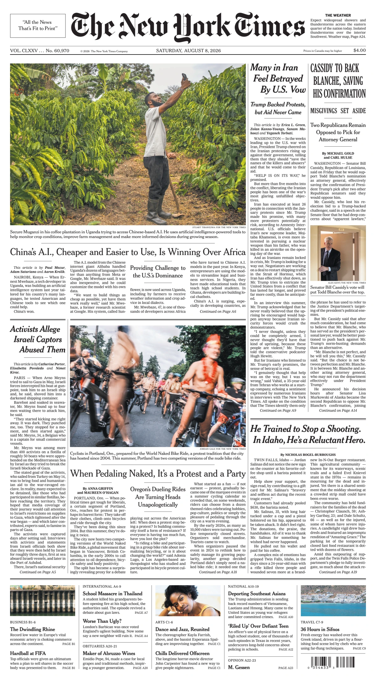 Portada de The New York Times (national)
