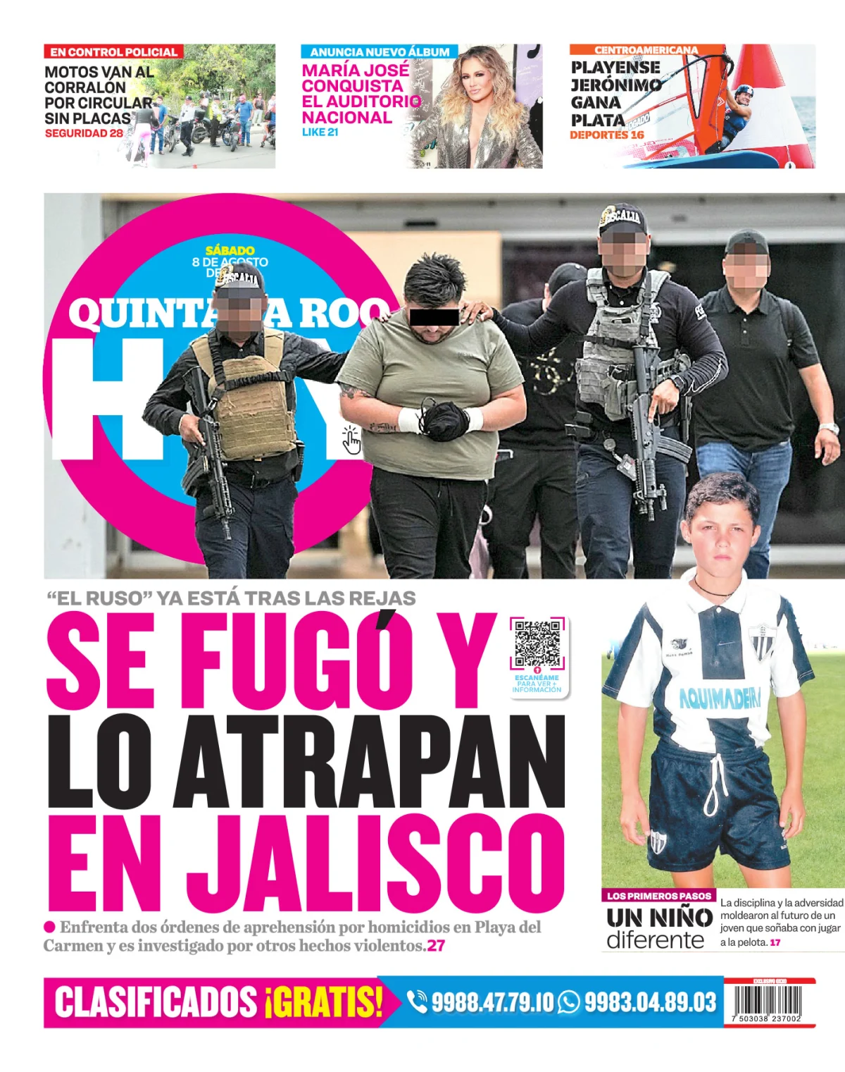 Portada de Quintana Roo Hoy (contraportada)