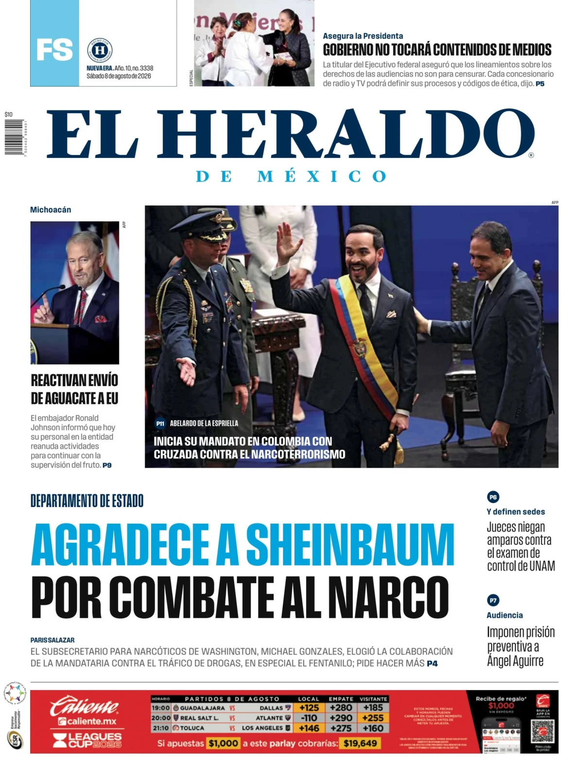 Portada de El Heraldo de Mexico