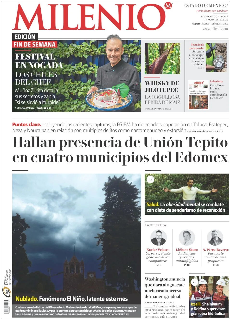 Portada de Milenio Edo de Mexico