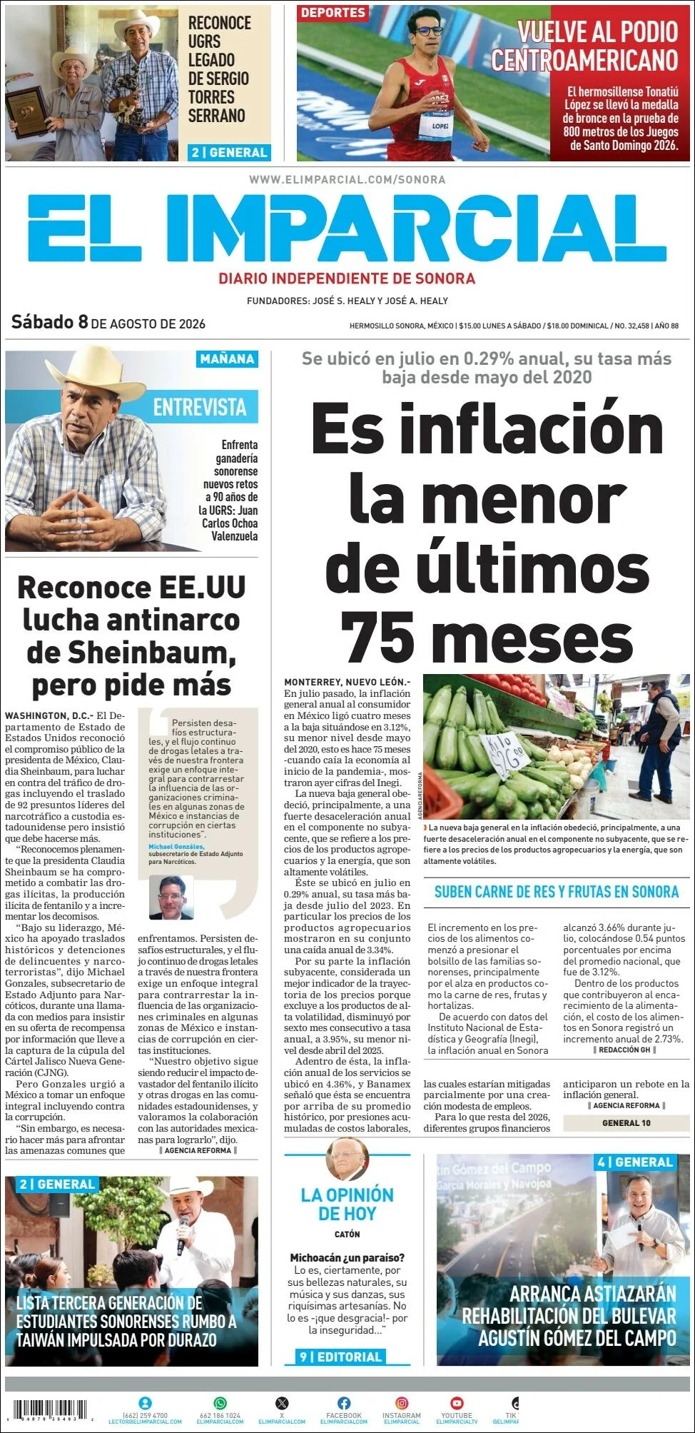 Portada de El Imparcial