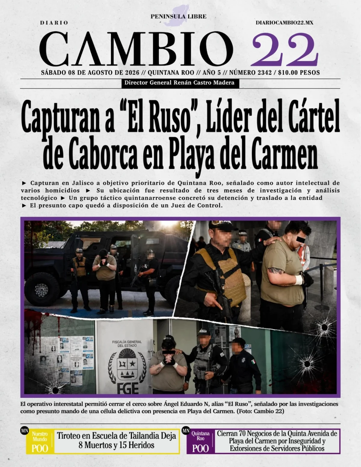 Portada de Diario Cambio 22 (portada)