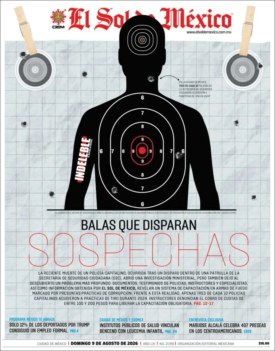 Portada de El Sol de Mexico