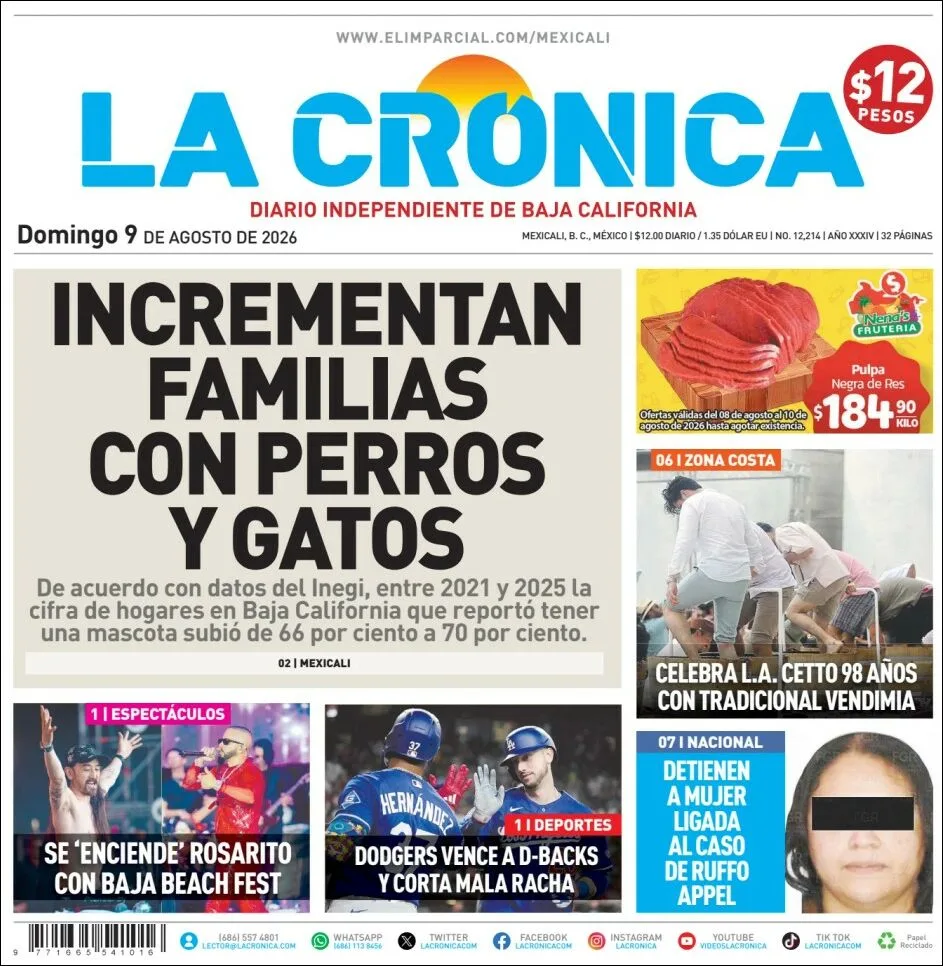 Portada de La Cronica